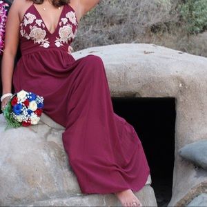 Beaded Embroidered Maxi Dress